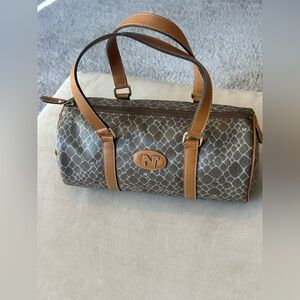 Nina Ricci Brown Leather with Blue Stitching